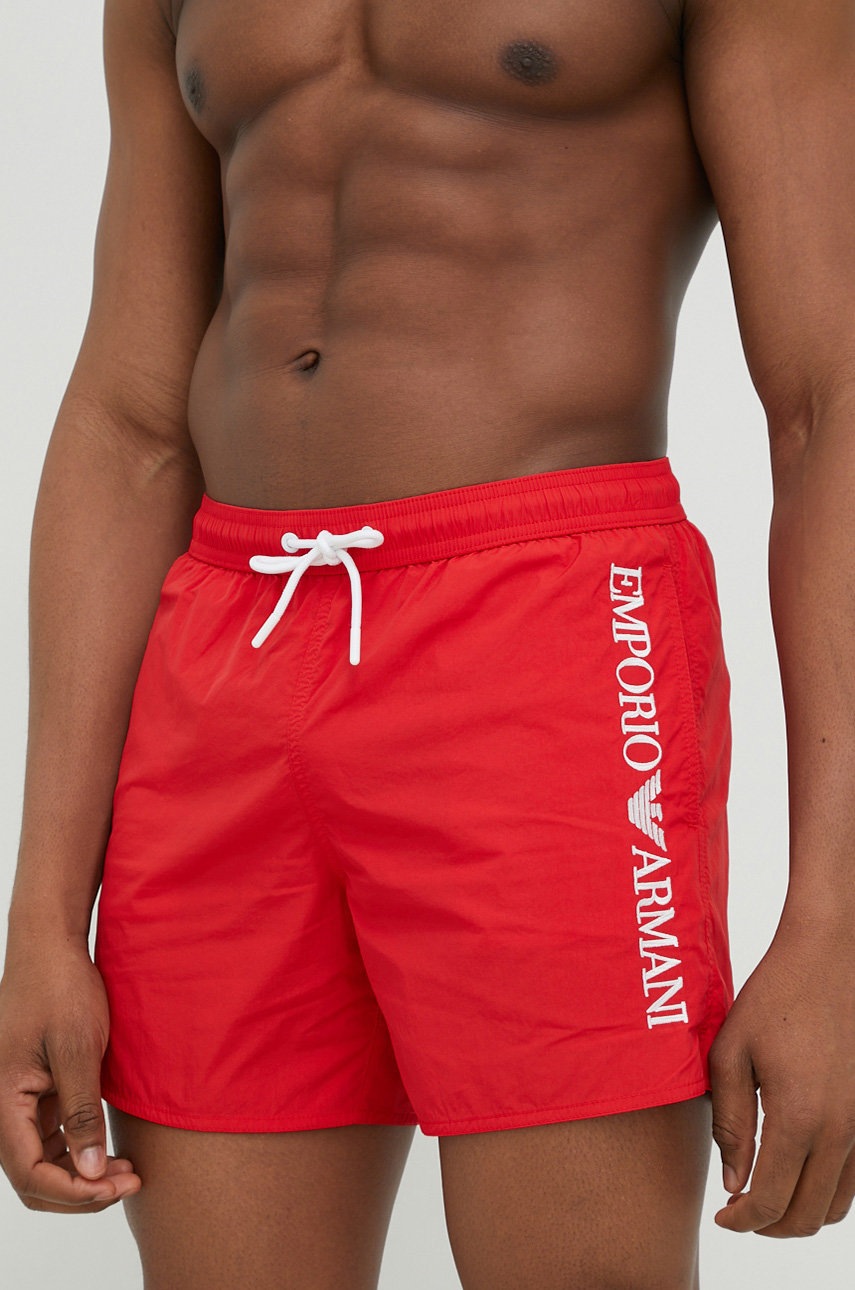

Купальні шорти Emporio Armani Underwear колір червоний