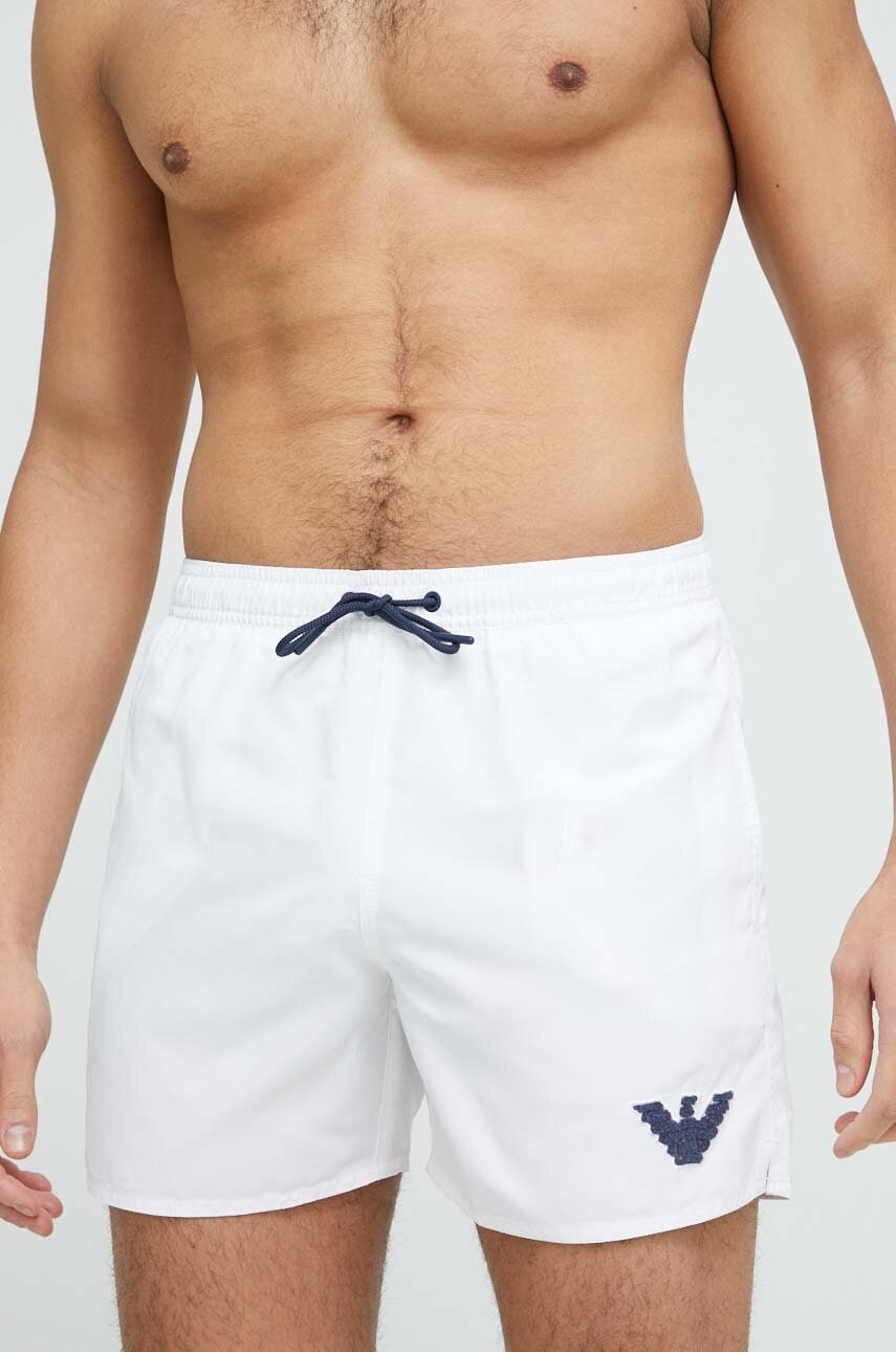 Emporio armani underwear pantaloni scurti de baie culoarea alb