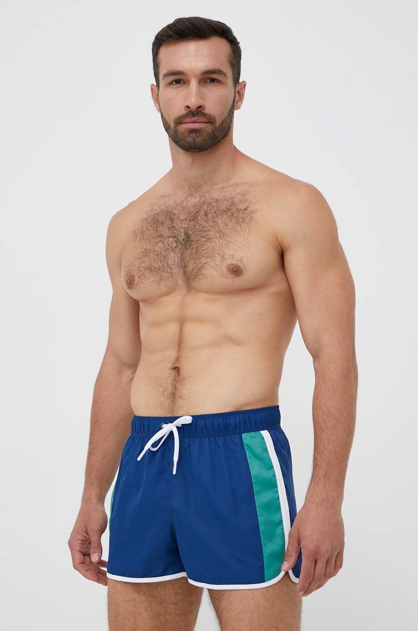 Plavkové šortky United Colors of Benetton tmavomodrá barva - námořnická modř -  100 % Polyester