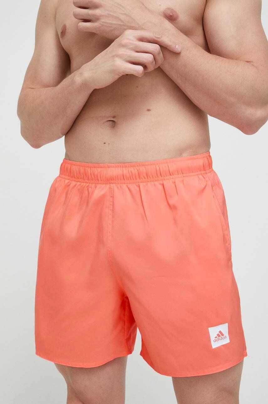 Plavkové šortky adidas Performance oranžová barva - oranžová -  100 % Recyklovaný polyester