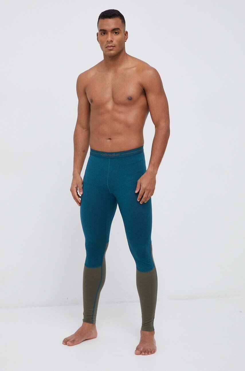 

Функциональные леггинсы Icebreaker 200 ZoneKnit Merino цвет зелёный
