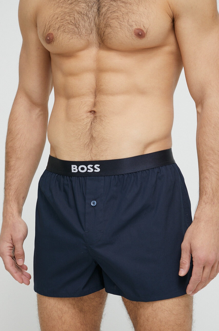 

Хлопковые боксёры BOSS 2 шт цвет бирюзовый