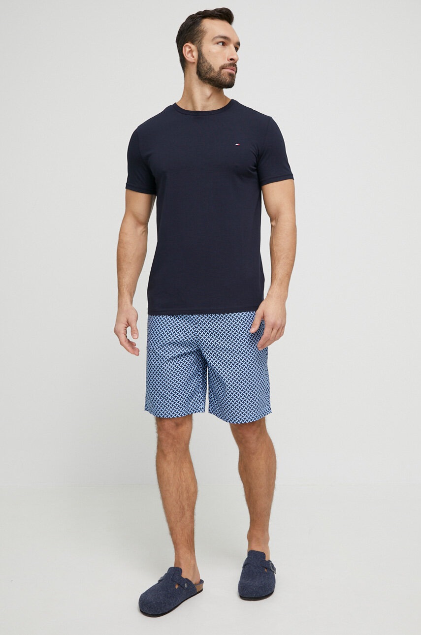 

Пижама Tommy Hilfiger мъжка в синьо с десен, Син
