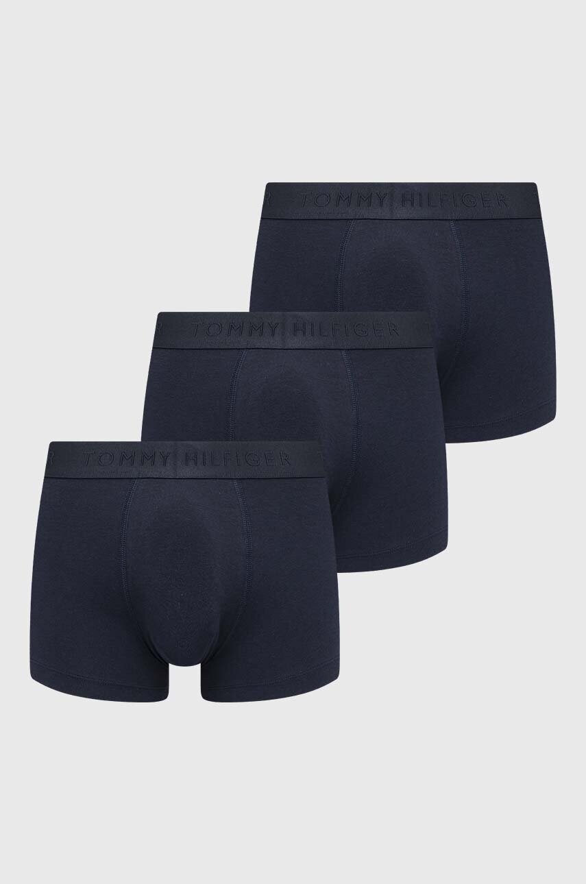 Boxerky Tommy Hilfiger 3-pack pánské, tmavomodrá barva - námořnická modř -  56 % Modal