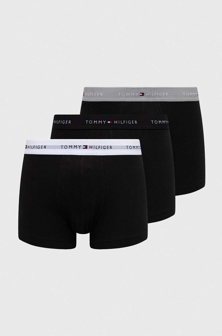 Boxerky Tommy Hilfiger 3-pack pánské, šedá barva