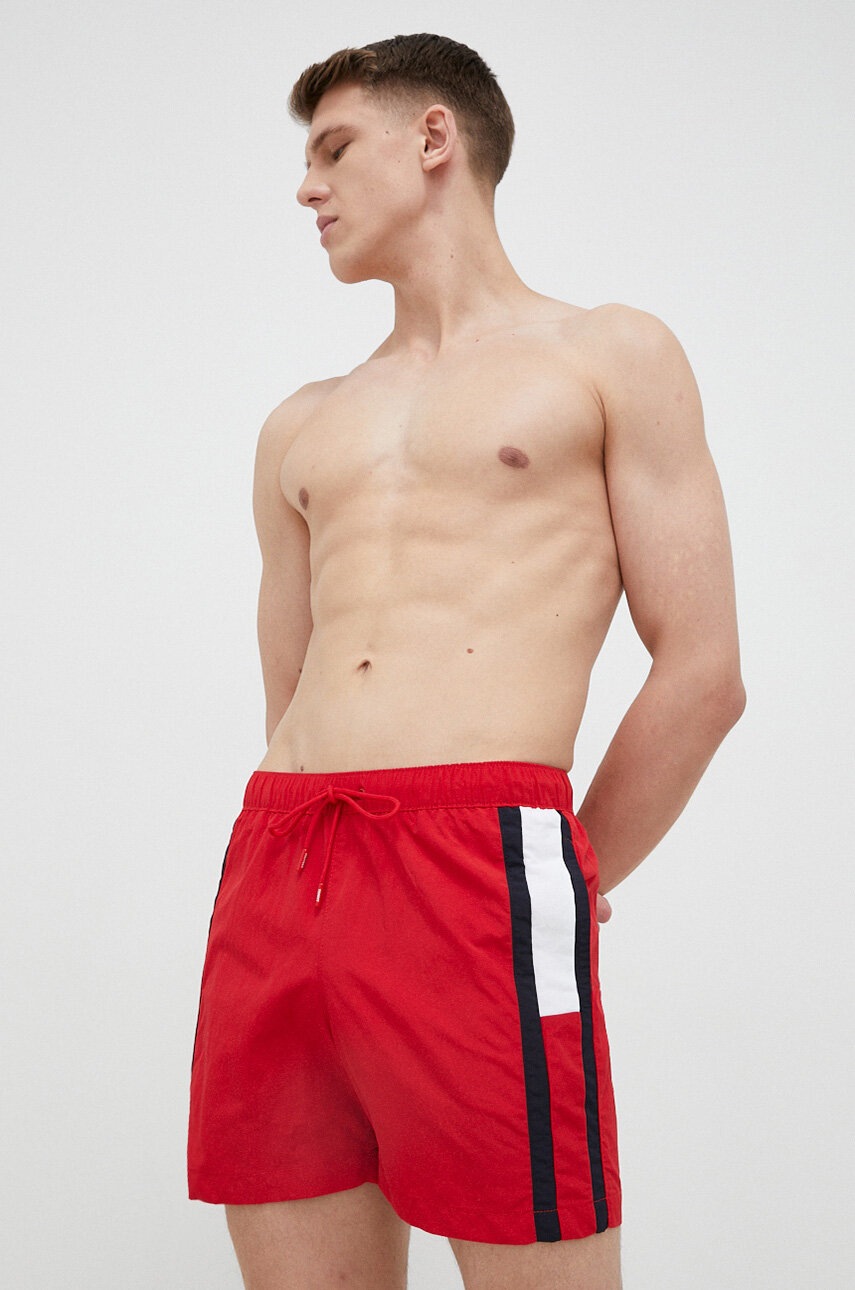 

Плувни шорти Tommy Hilfiger в червено, Червен