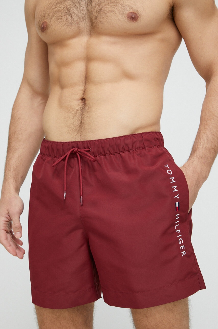 

Купальные шорты Tommy Hilfiger цвет бордовый