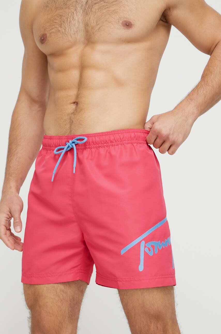 Σορτς κολύμβησης Tommy Jeans χρώμα: ροζ