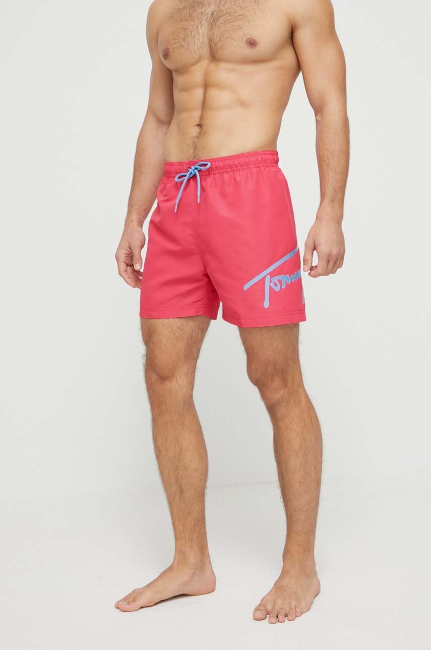 Σορτς κολύμβησης Tommy Jeans χρώμα: ροζ