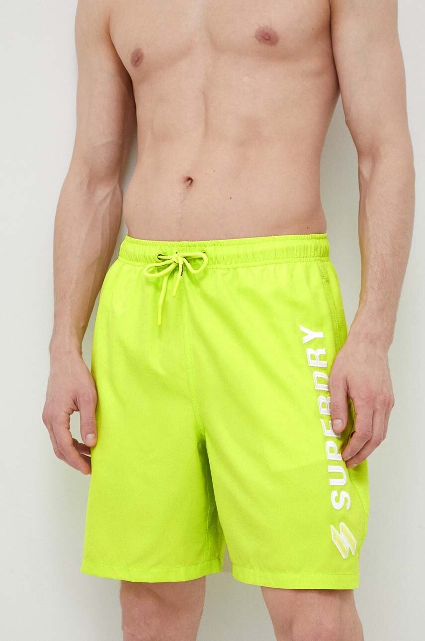 

Купальні шорти Superdry колір зелений