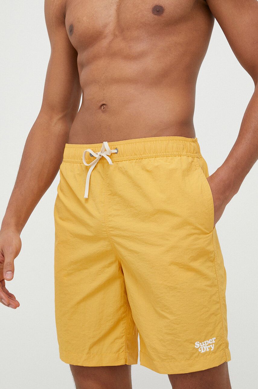 Superdry pantaloni scurti de baie culoarea galben answear.ro imagine noua