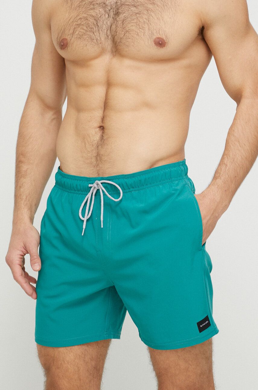 Plavkové šortky Rip Curl zelená barva - zelená -  Hlavní materiál: 86 % Polyester