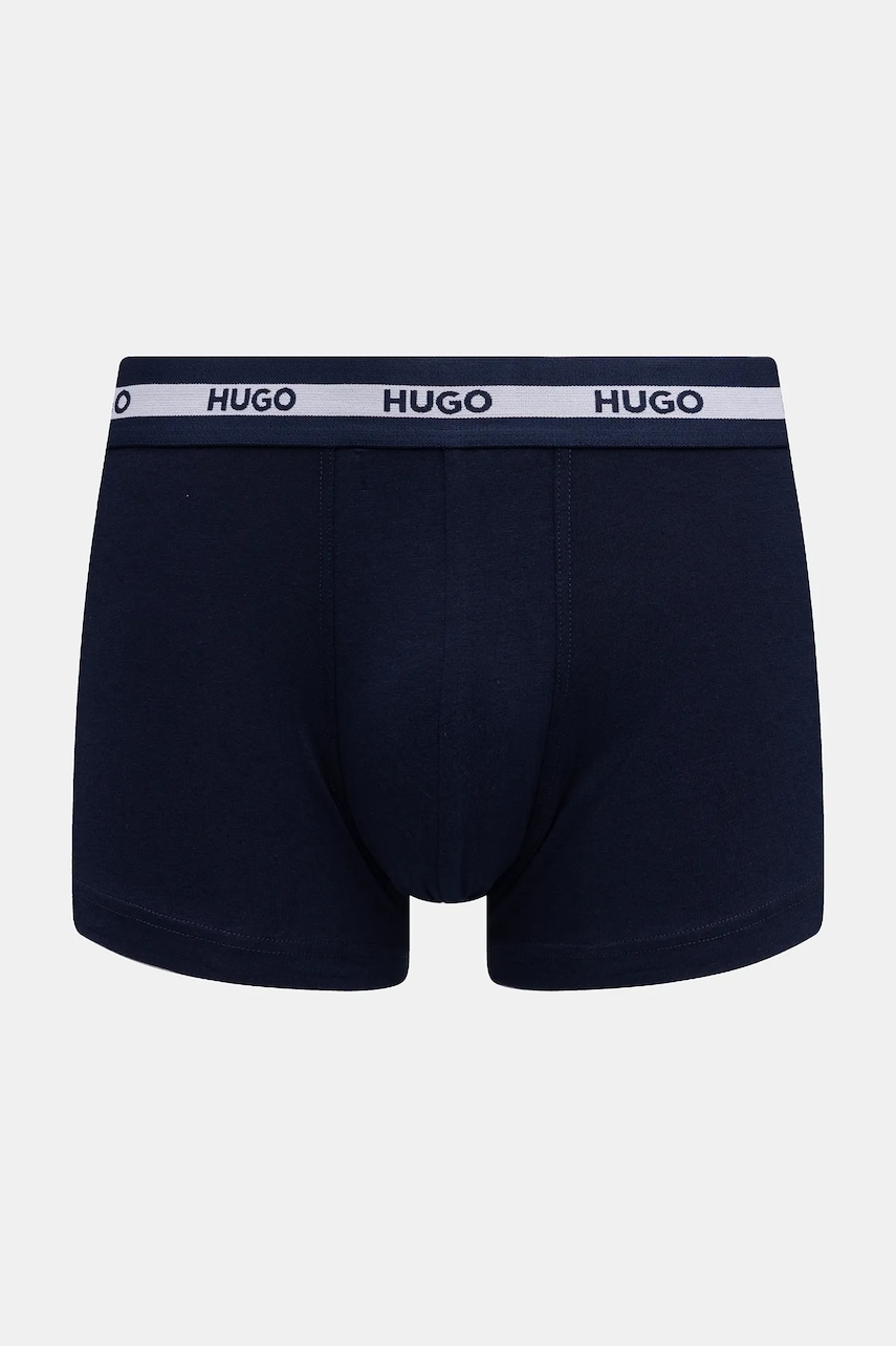 HUGO priliehavé boxerky pánske bavlnené s elastanom TRIPLET PLANET 3-pak