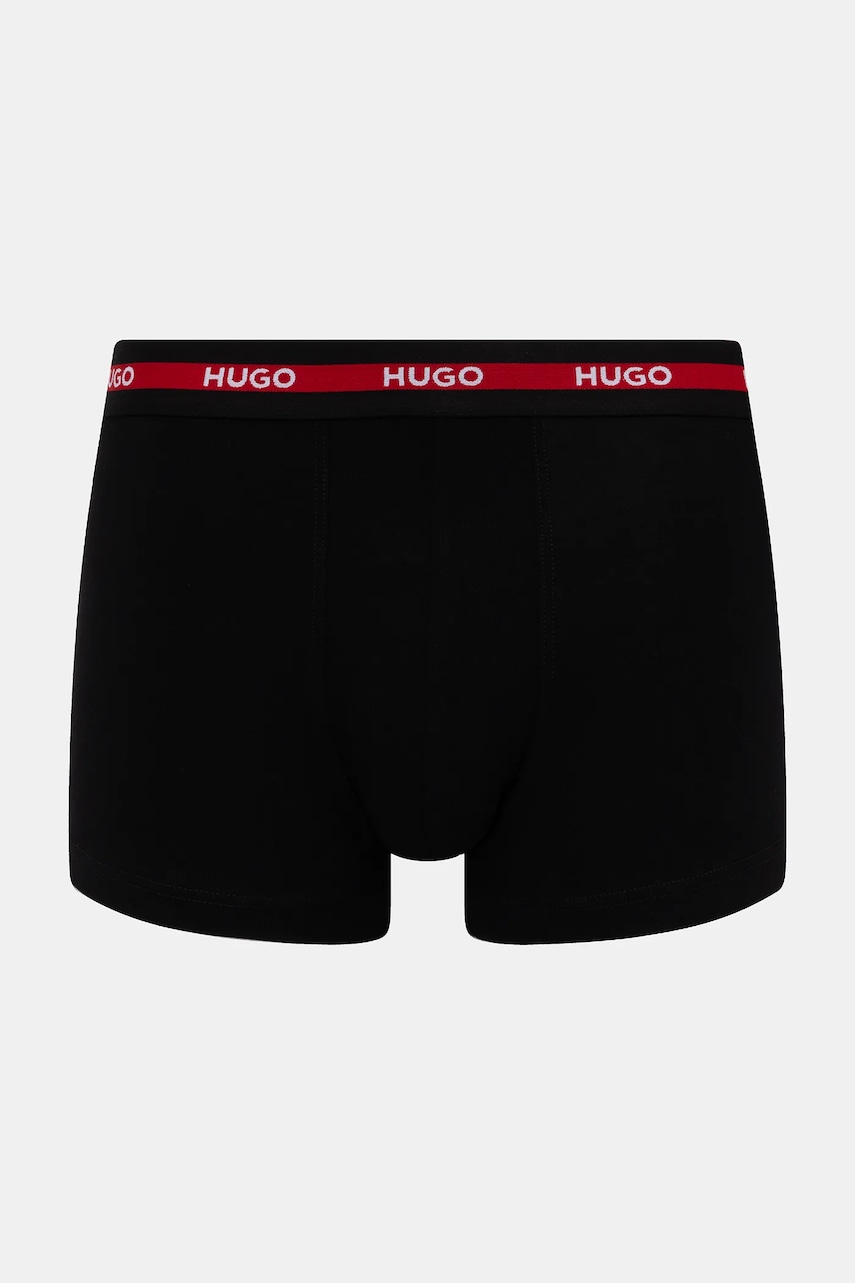 HUGO priliehavé boxerky pánske bavlnené s elastanom TRIPLET PLANET 3-pak