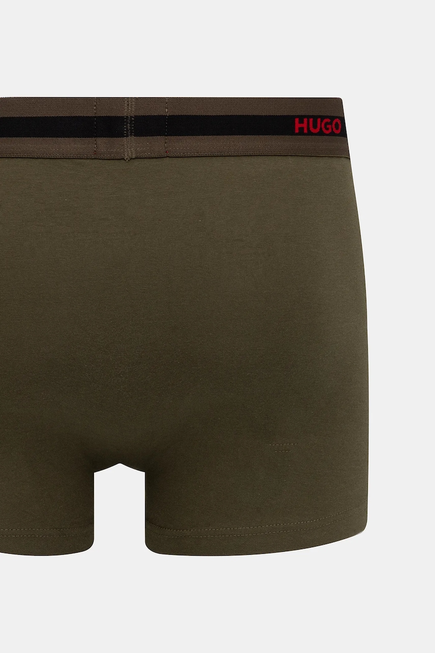 HUGO priliehavé boxerky pánske bavlnené s elastanom TRIPLET PLANET 3-pak