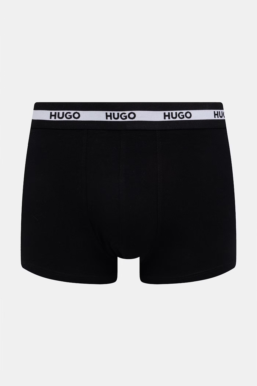 HUGO priliehavé boxerky pánske bavlnené s elastanom TRIPLET PLANET 3-pak