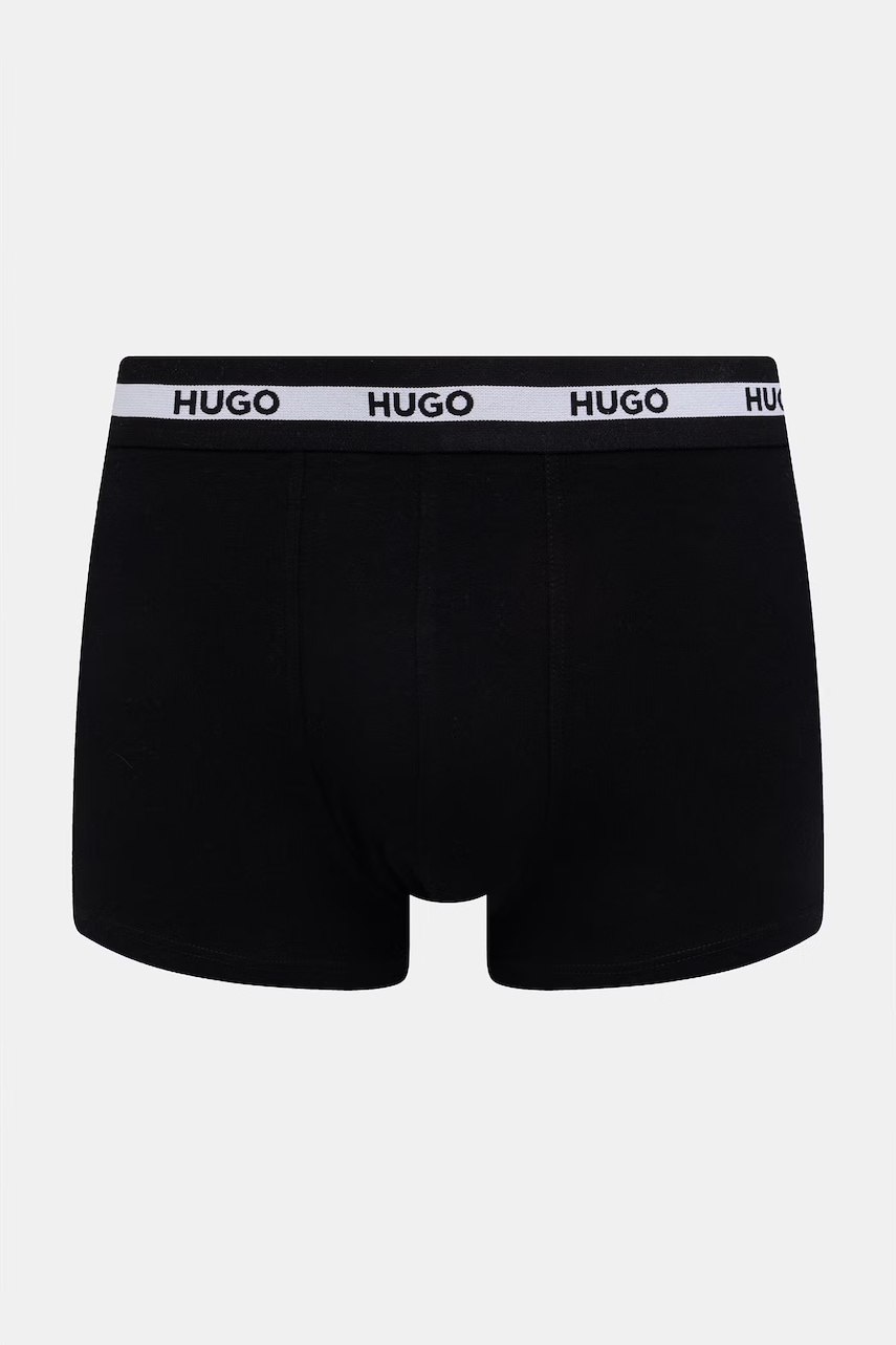 HUGO priliehavé boxerky pánske bavlnené s elastanom TRIPLET PLANET 3-pak