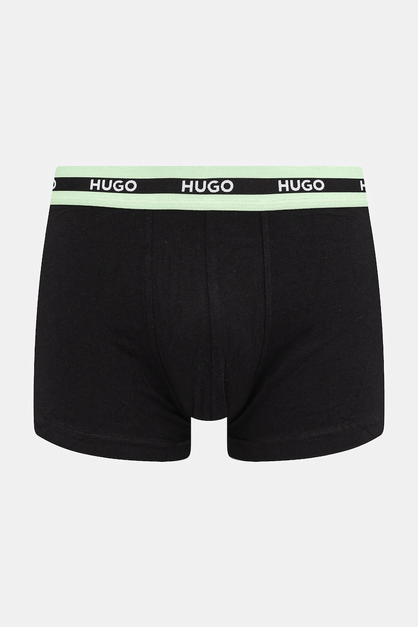HUGO priliehavé boxerky pánske bavlnené s elastanom TRIPLET PLANET 3-pak
