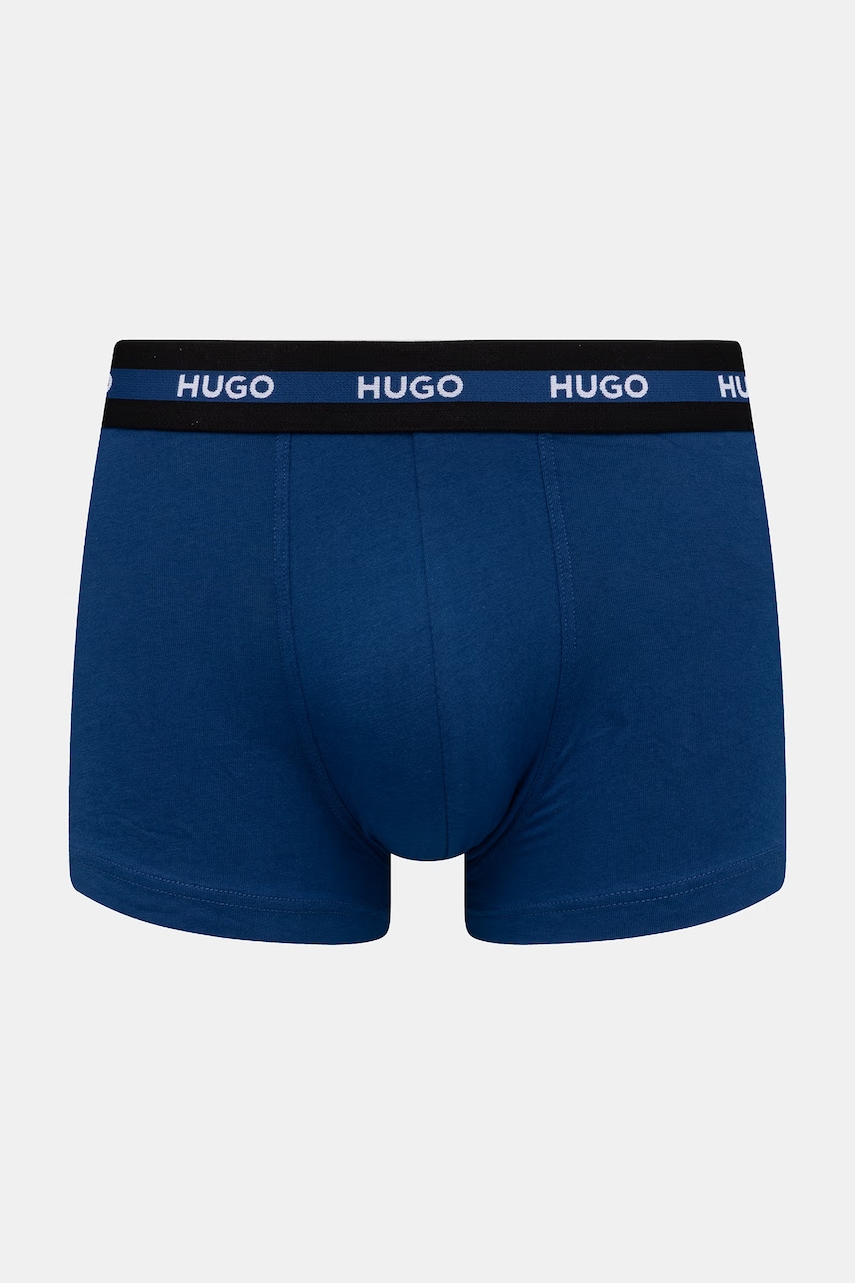 HUGO priliehavé boxerky pánske bavlnené s elastanom TRIPLET PLANET 3-pak