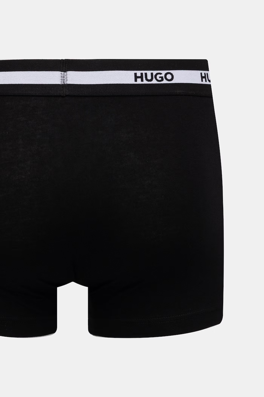 HUGO priliehavé boxerky pánske bavlnené s elastanom TRIPLET PLANET 3-pak