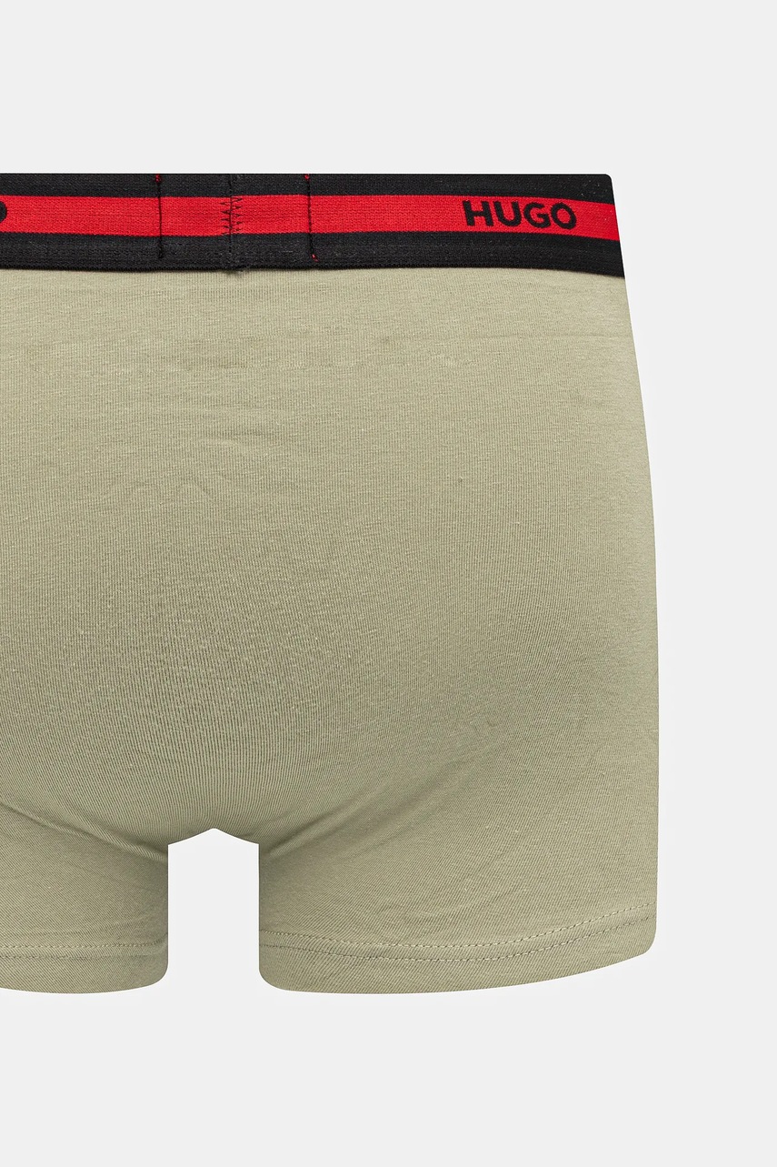 HUGO priliehavé pánske boxerky bavlnené s elastanom TRIPLET PLANET 3-pak