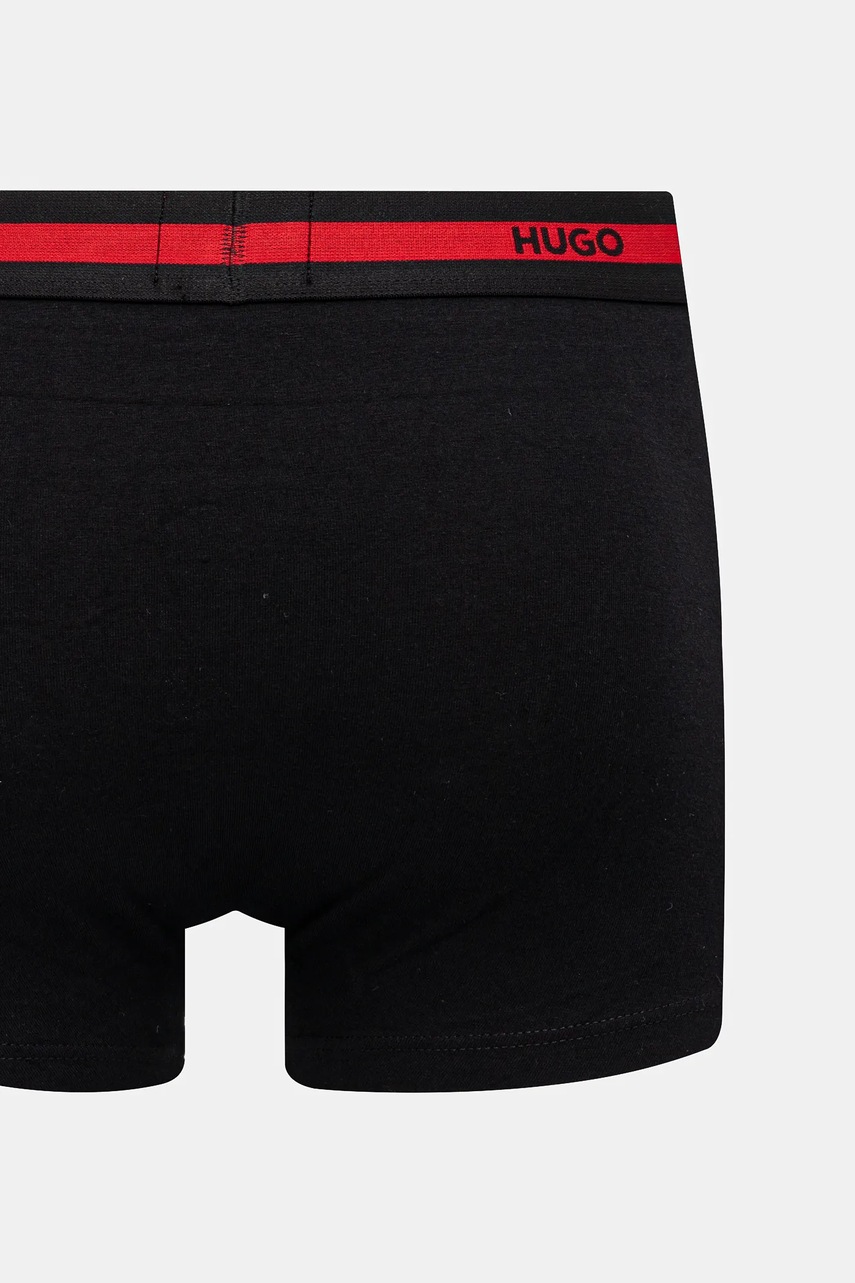 HUGO priliehavé pánske boxerky bavlnené s elastanom TRIPLET PLANET 3-pak