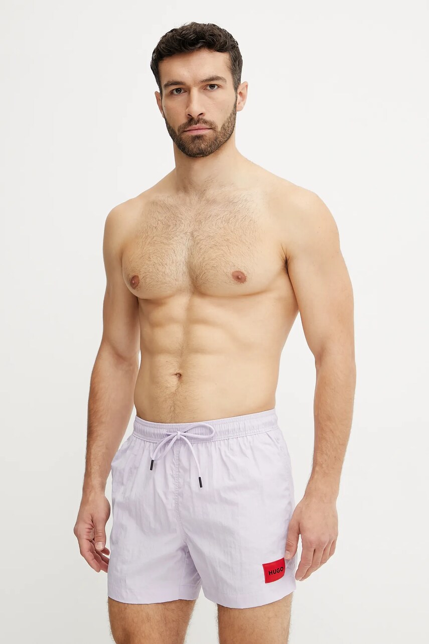 HUGO pantaloni scurti de baie culoarea violet