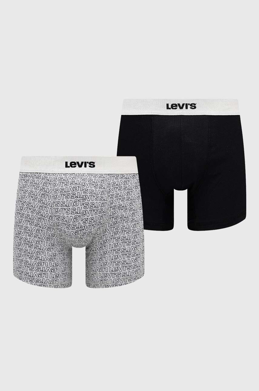 Levi's Boxeri 2-pack Barbati, Culoarea Negru