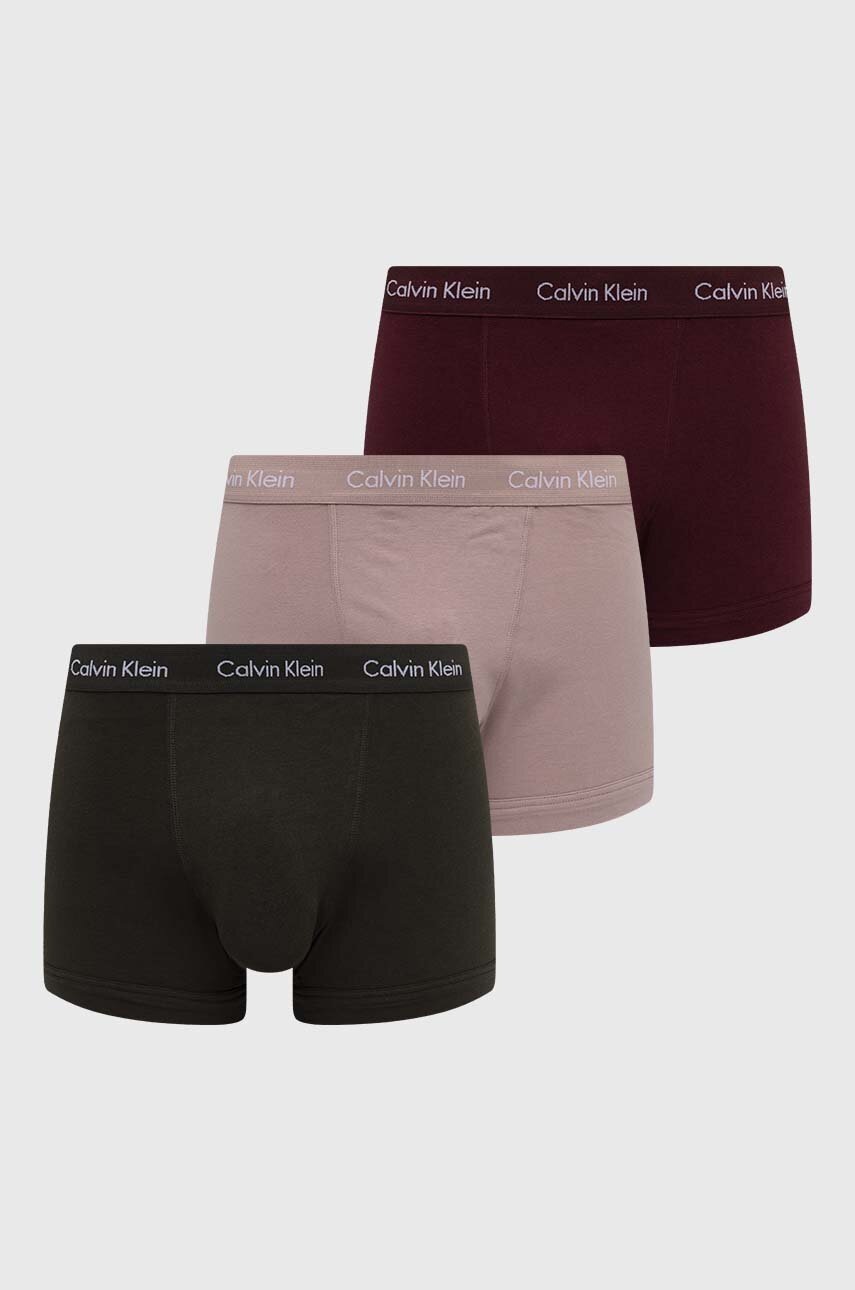 

Боксерки Calvin Klein Underwear (3 броя) в розово, Розов