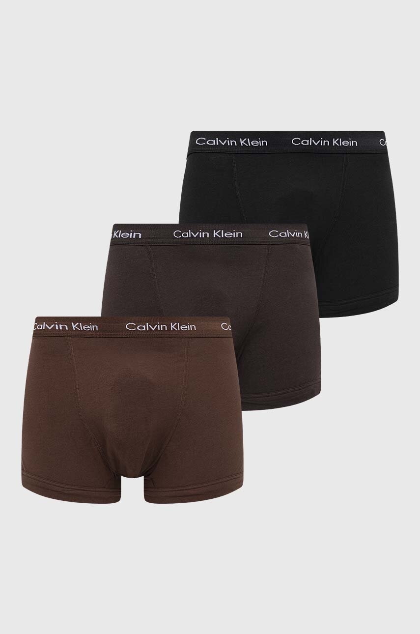 

Боксерки Calvin Klein Underwear (3 броя) в кафяво, Кафяв