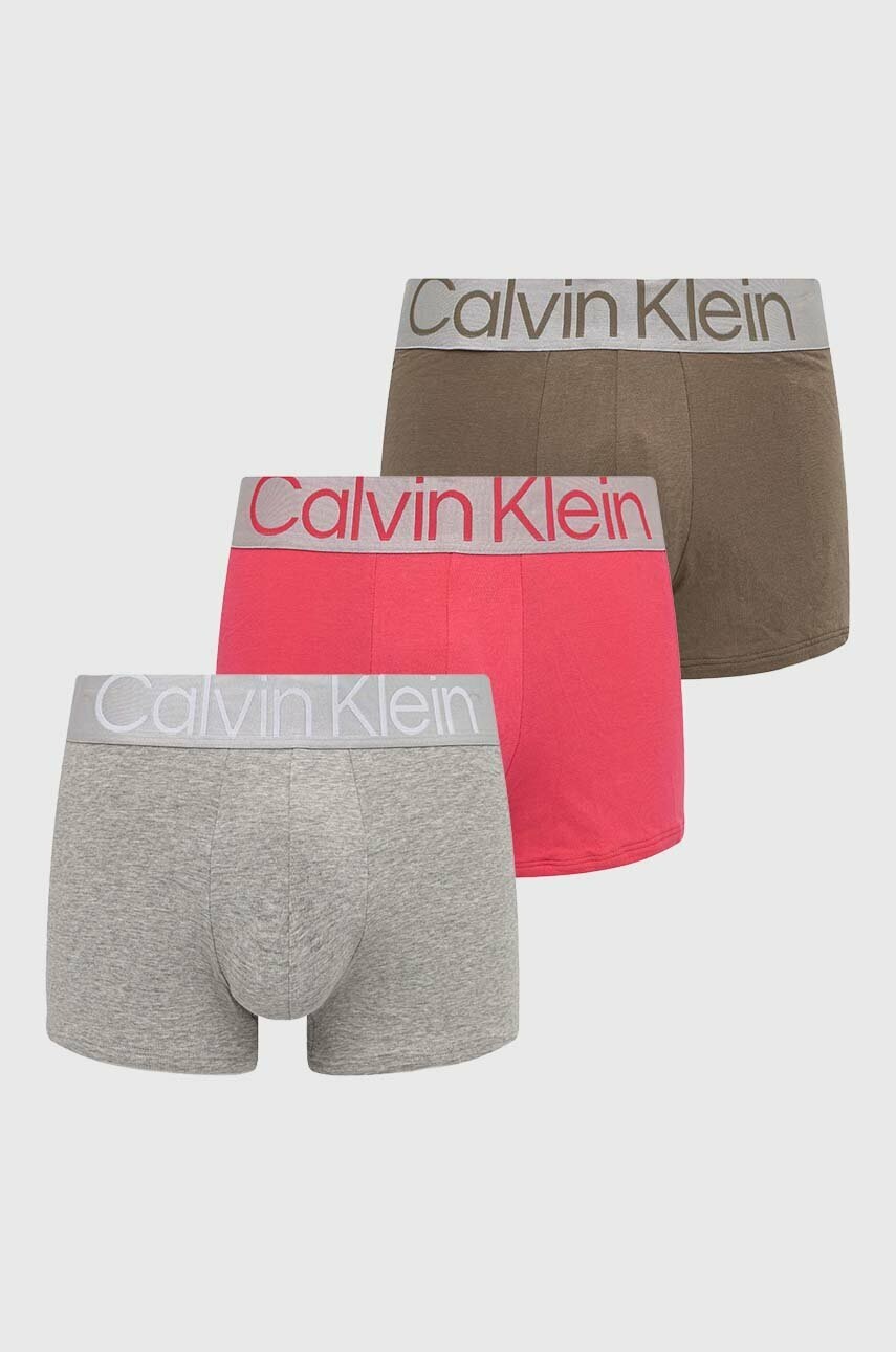 

Боксерки Calvin Klein Underwear (3 броя) в бежово, Сив