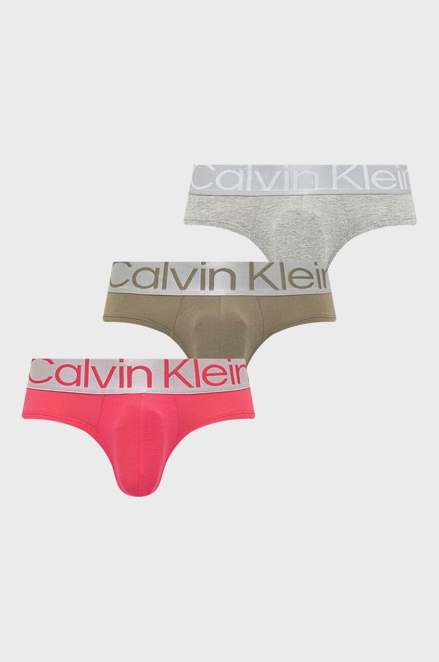 

Слипове Calvin Klein Underwear (3 броя) в розово, Розов