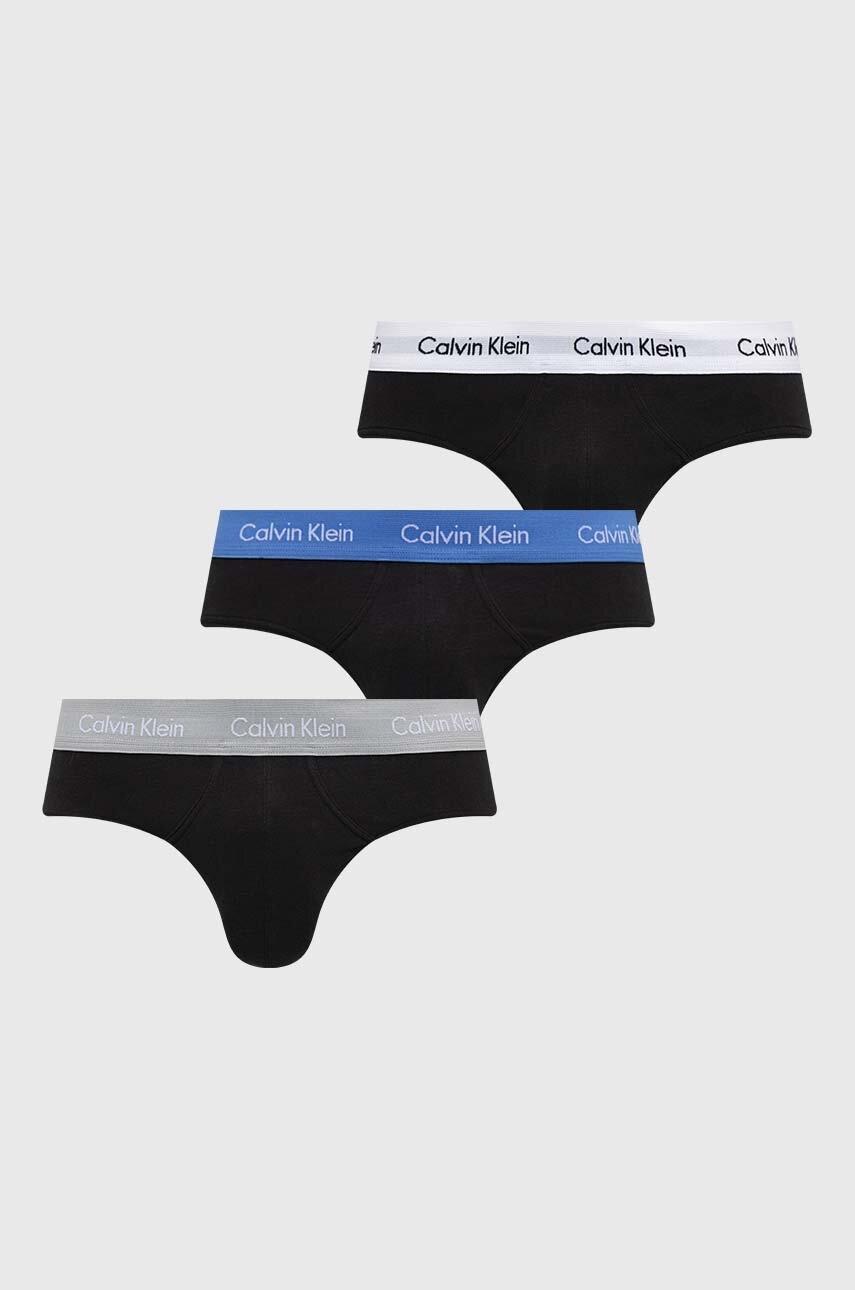 

Слипове Calvin Klein Underwear (3 броя) в черно, Черен