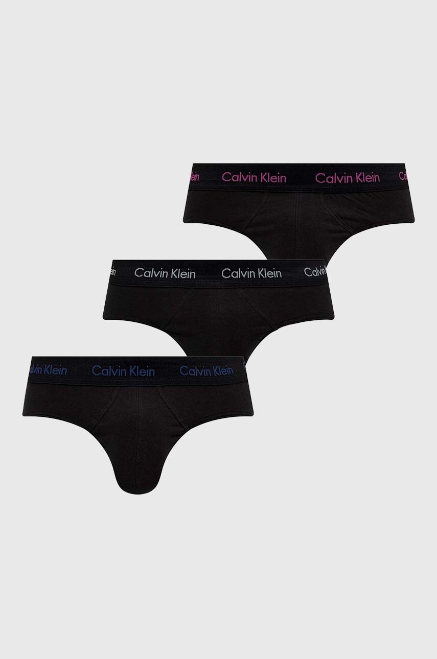 

Слипове Calvin Klein Underwear (3 броя) в черно, Черен