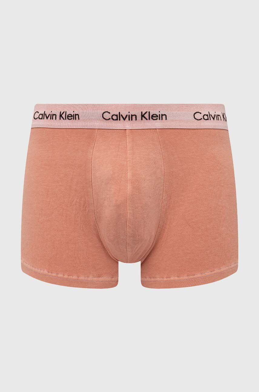 Boxerky Calvin Klein Underwear pánské, růžová barva - růžová -  95 % Bavlna