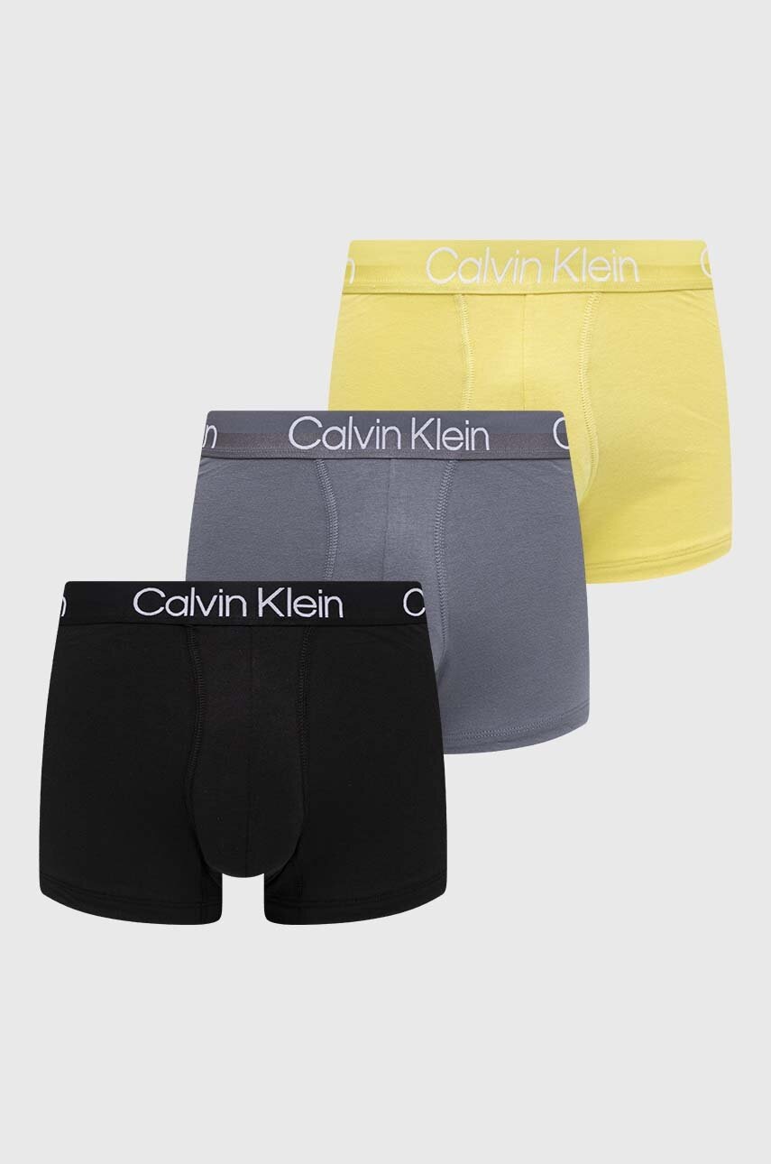

Боксерки Calvin Klein Underwear (3 броя) в жълто, Жълт