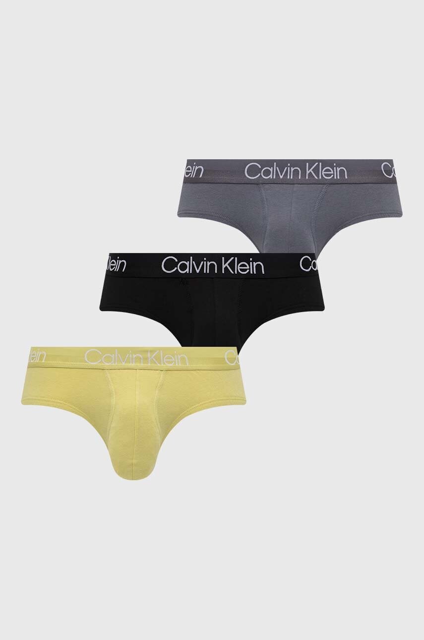

Слипове Calvin Klein Underwear (3 броя) в жълто, Жълт