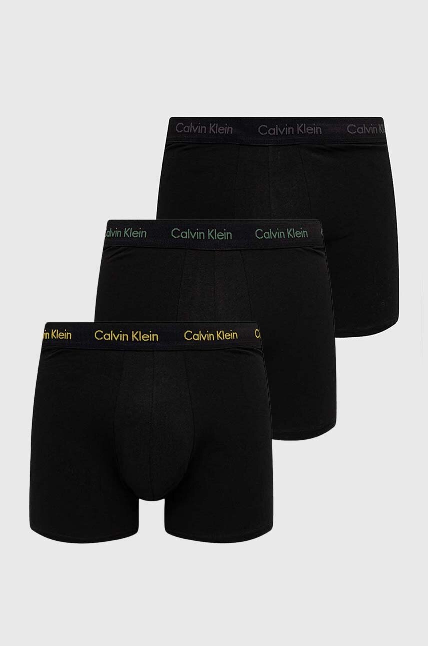 

Боксерки Calvin Klein Underwear (3 броя) в черно, Черен