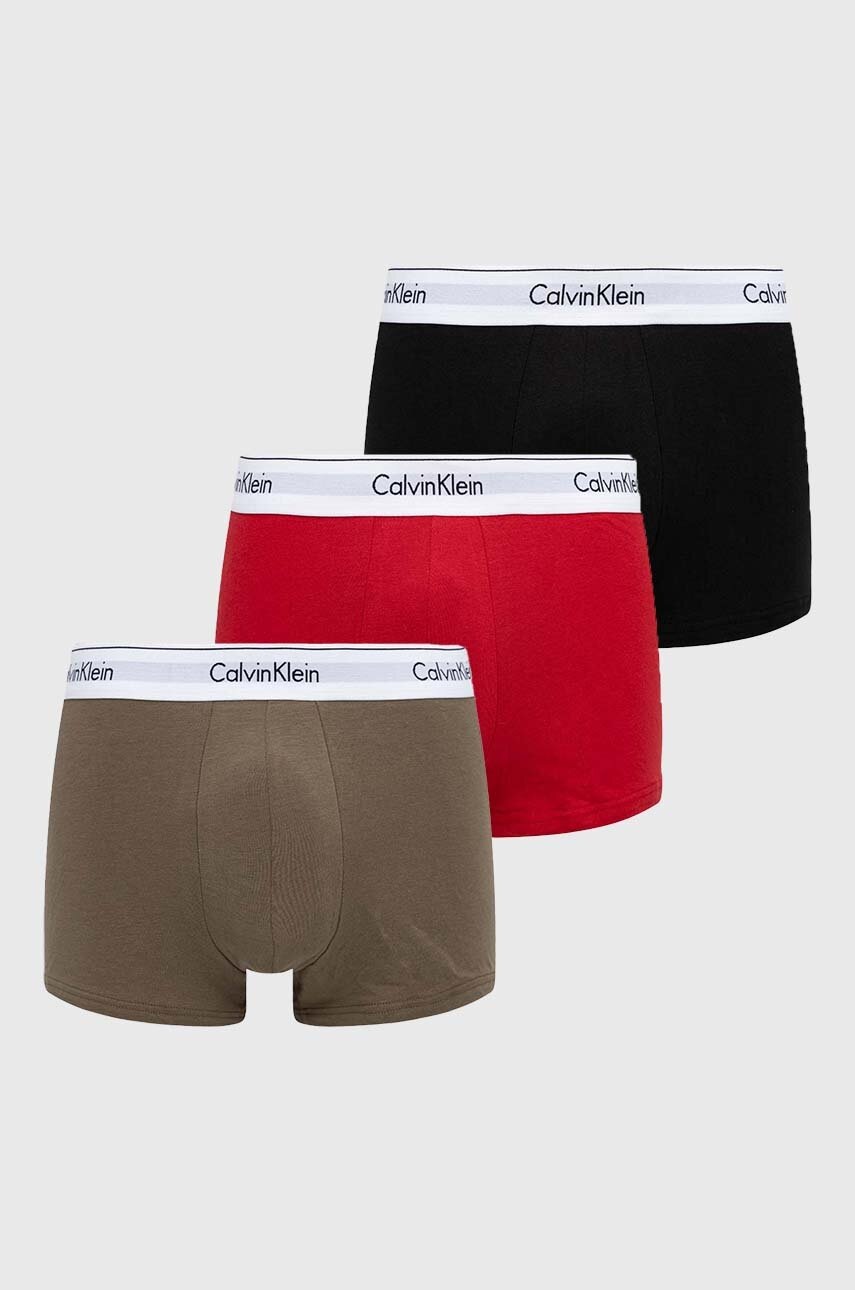 

Боксерки Calvin Klein Underwear (3 броя) в червено, Червен