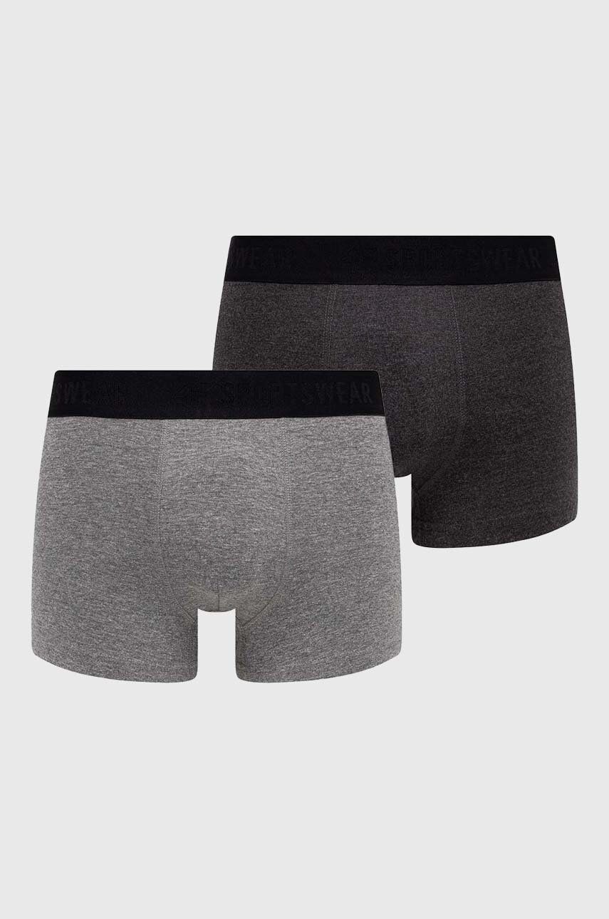 4F boxeri 2-pack barbati, culoarea gri