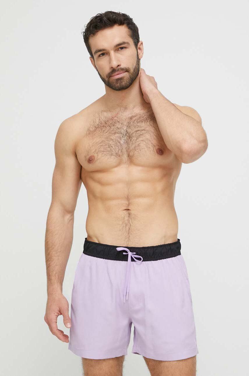 4F pantaloni scurti de baie culoarea violet