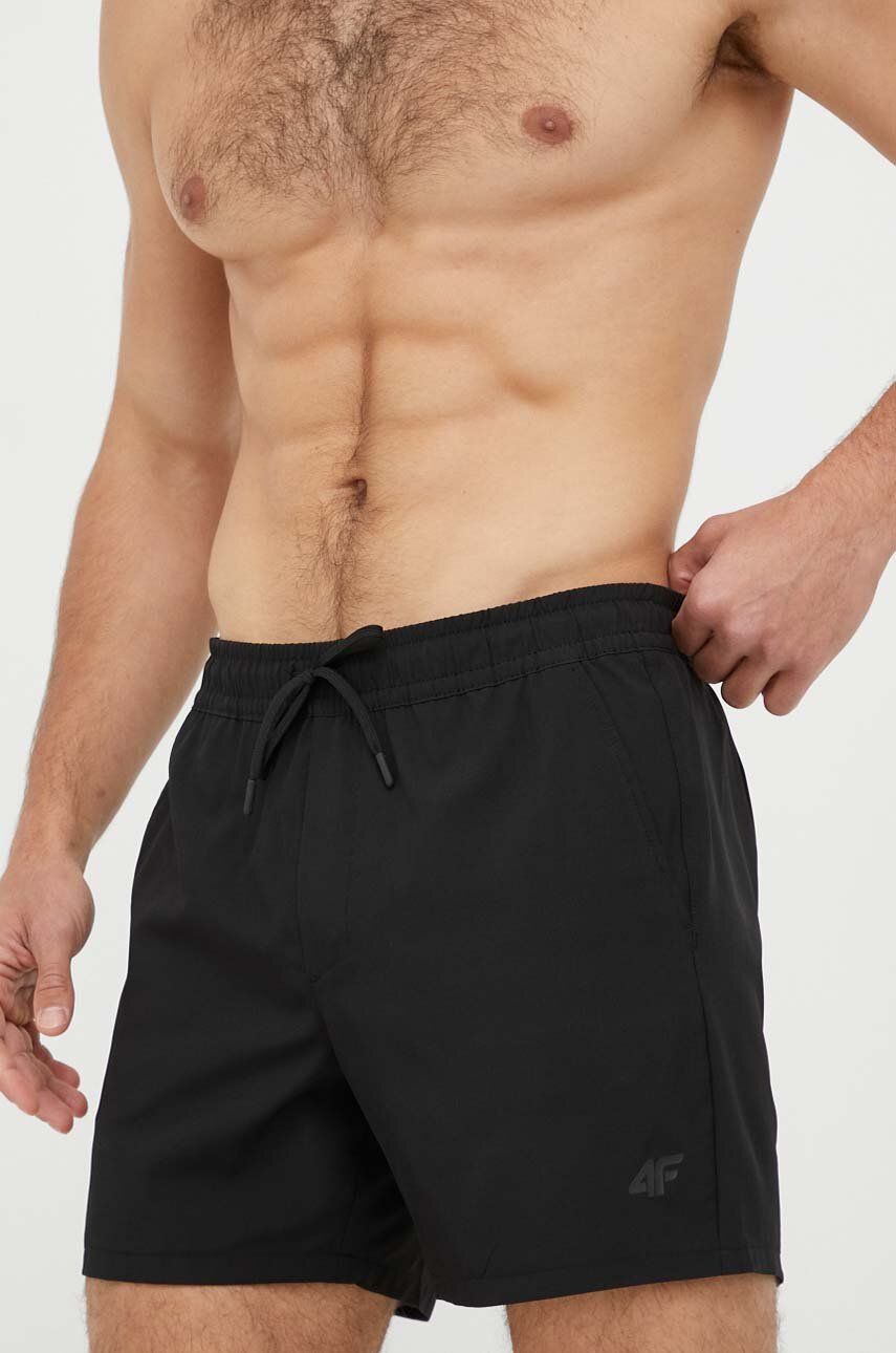 4F pantaloni scurti de baie culoarea negru