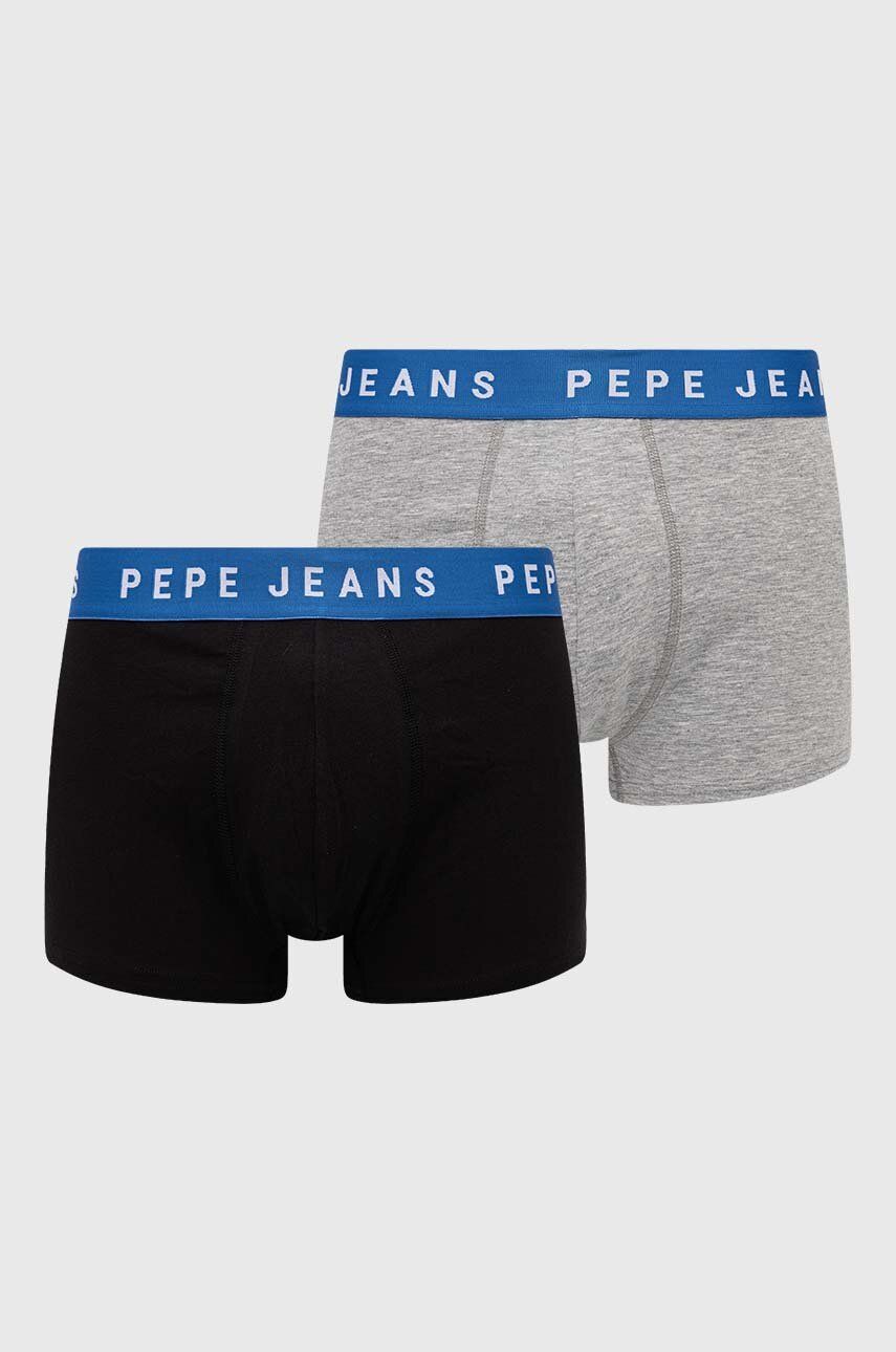 Boxerky Pepe Jeans 2-pack pánské, černá barva