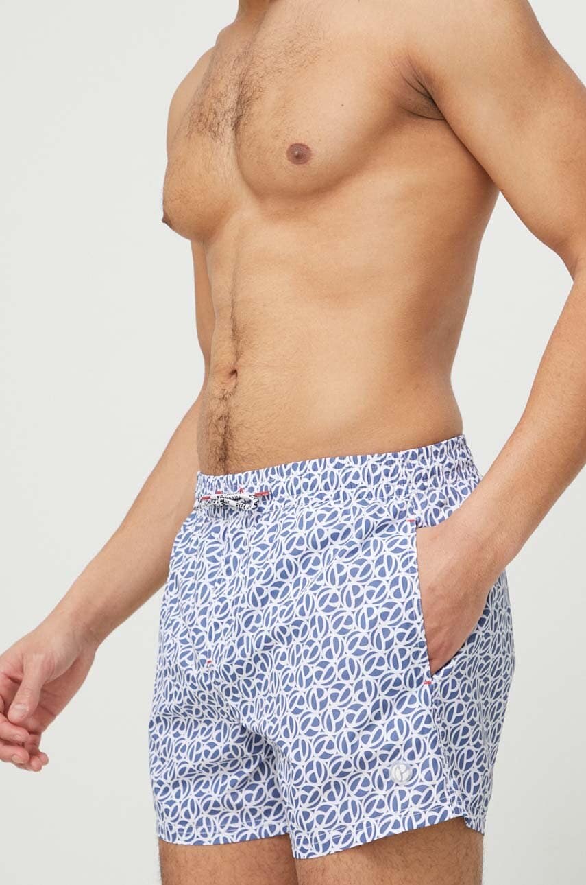 Pepe jeans pantaloni scurti de baie ferdi culoarea albastru marin