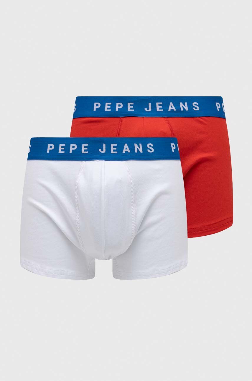 Pepe Jeans boxeri 2-pack barbati, culoarea alb (2-pack) imagine noua