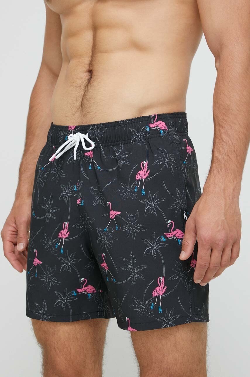

Плувни шорти Hollister Co. в черно, Черен