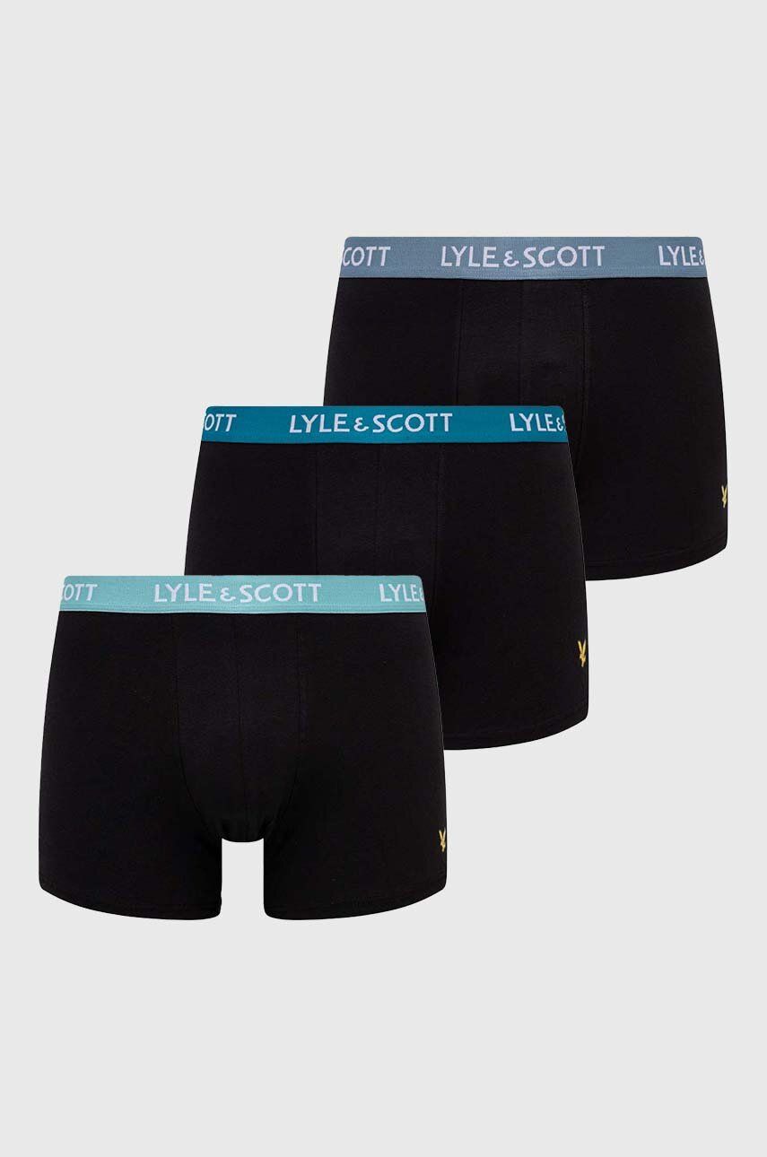 Lyle & Scott boxeri 3-pack barbati, culoarea negru (3-pack) imagine noua