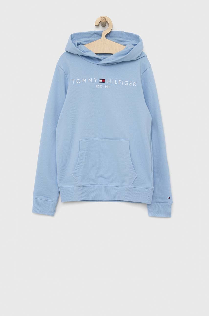 

Дитяча бавовняна кофта Tommy Hilfiger з капюшоном з аплікацією