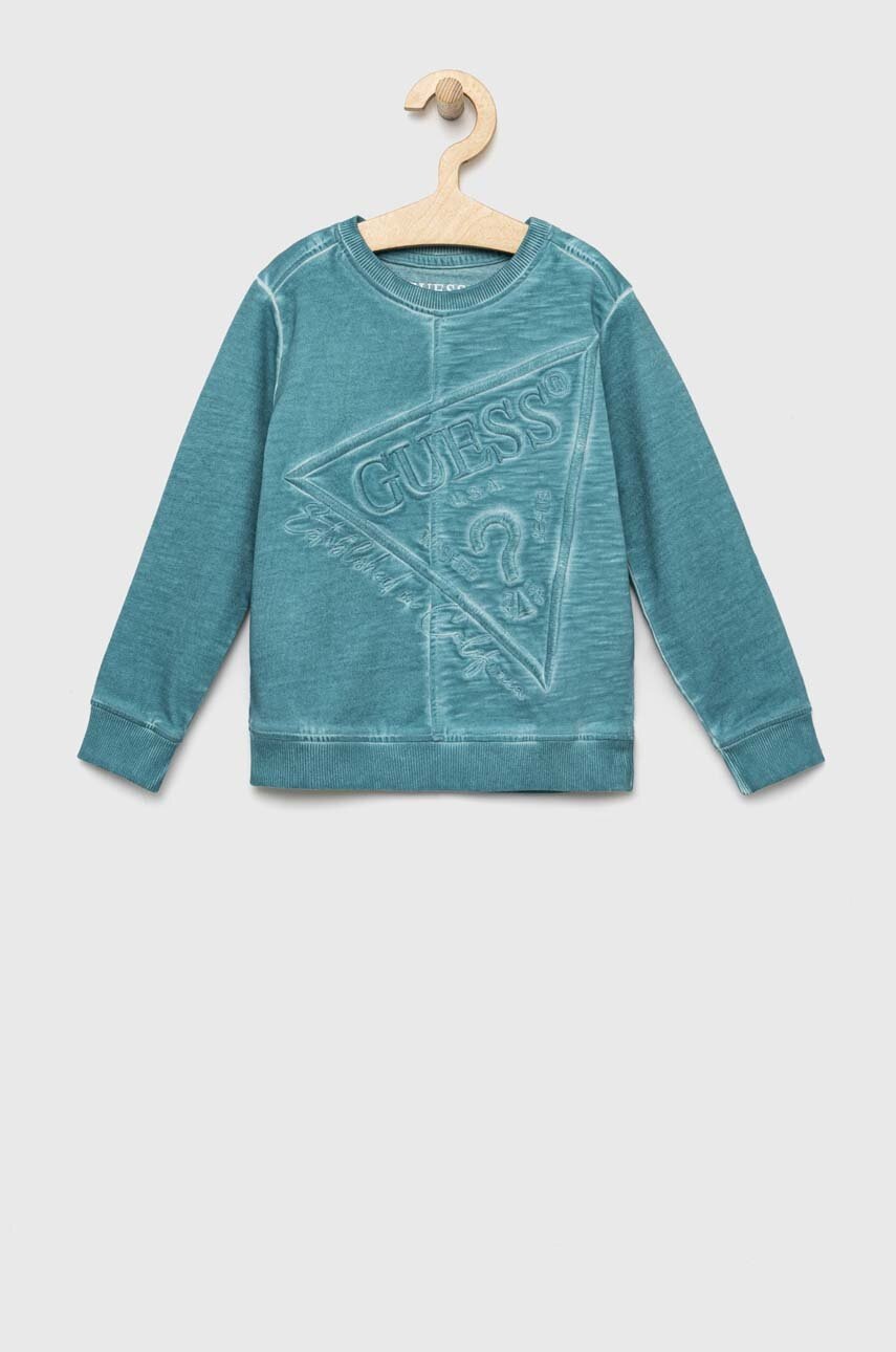 

Дитяча бавовняна кофта Guess з аплікацією