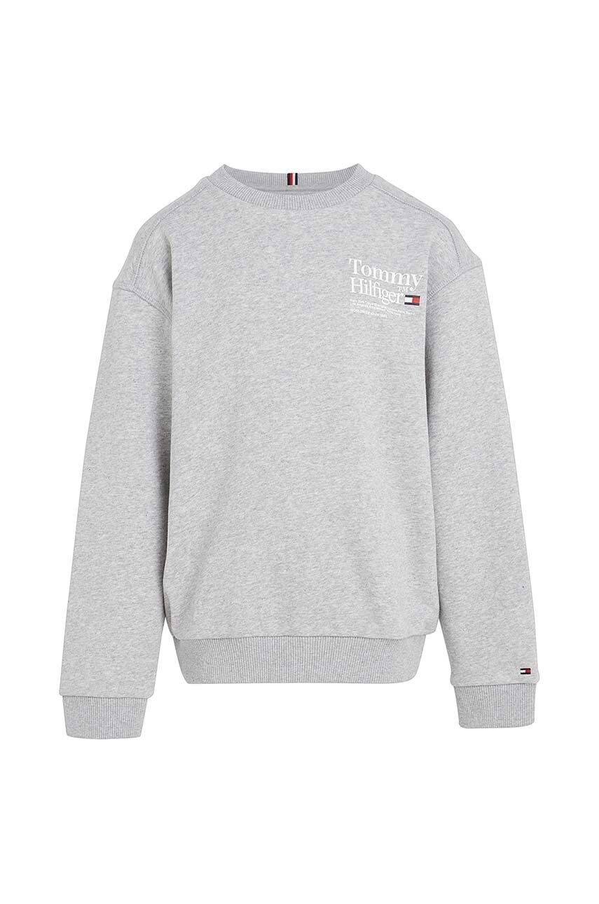 

Детская кофта Tommy Hilfiger цвет серый с принтом